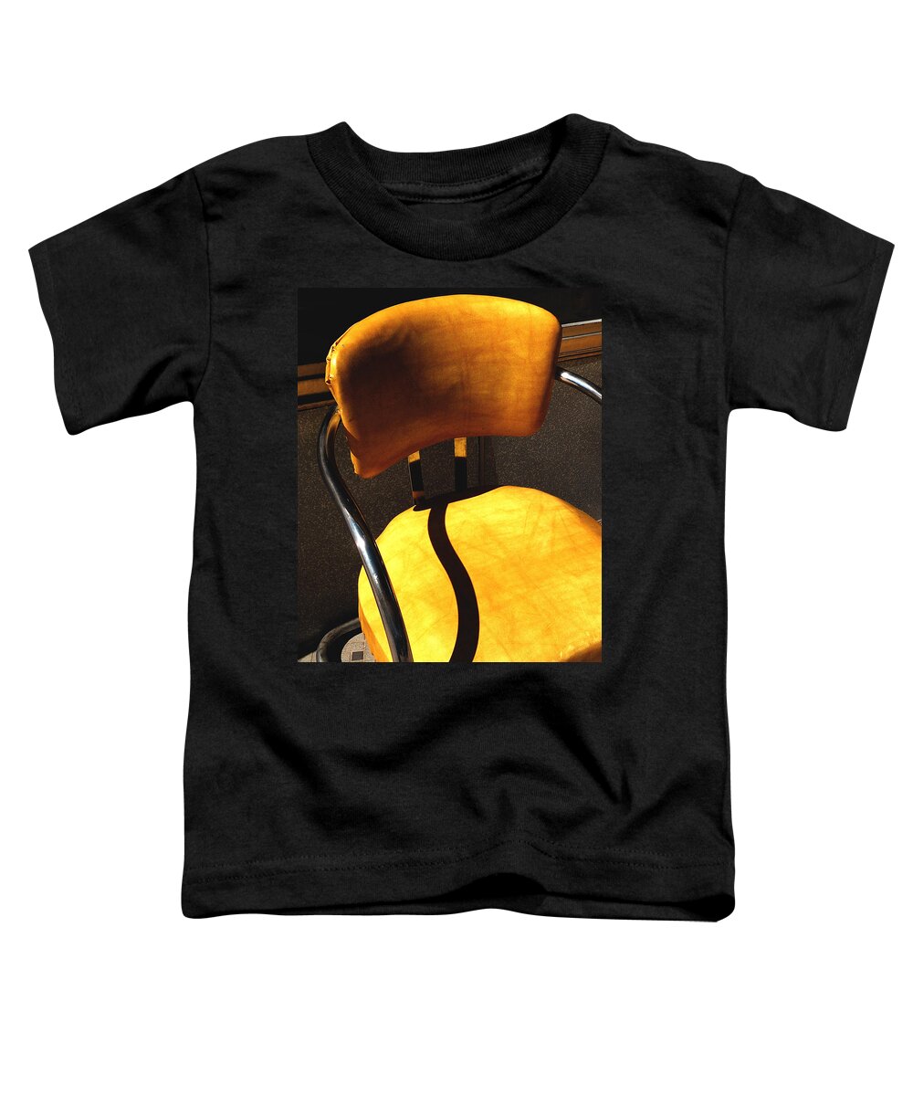 Abstracts Toddler T-Shirt featuring the photograph The Only One - Yellow Chair with Shadow by Steven Milner