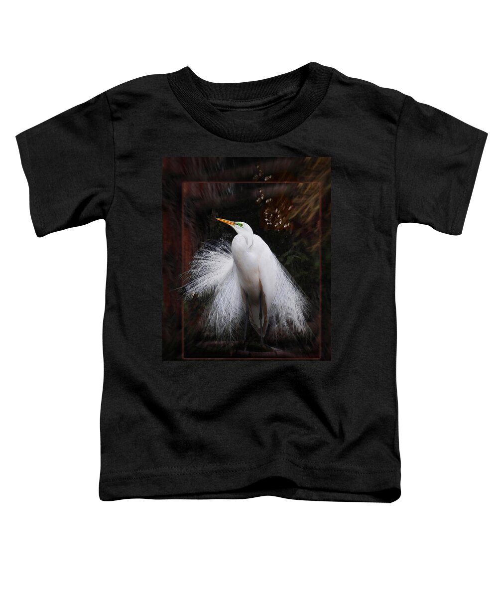 Egret Toddler T-Shirt featuring the photograph The Prince by Melinda Hughes-Berland