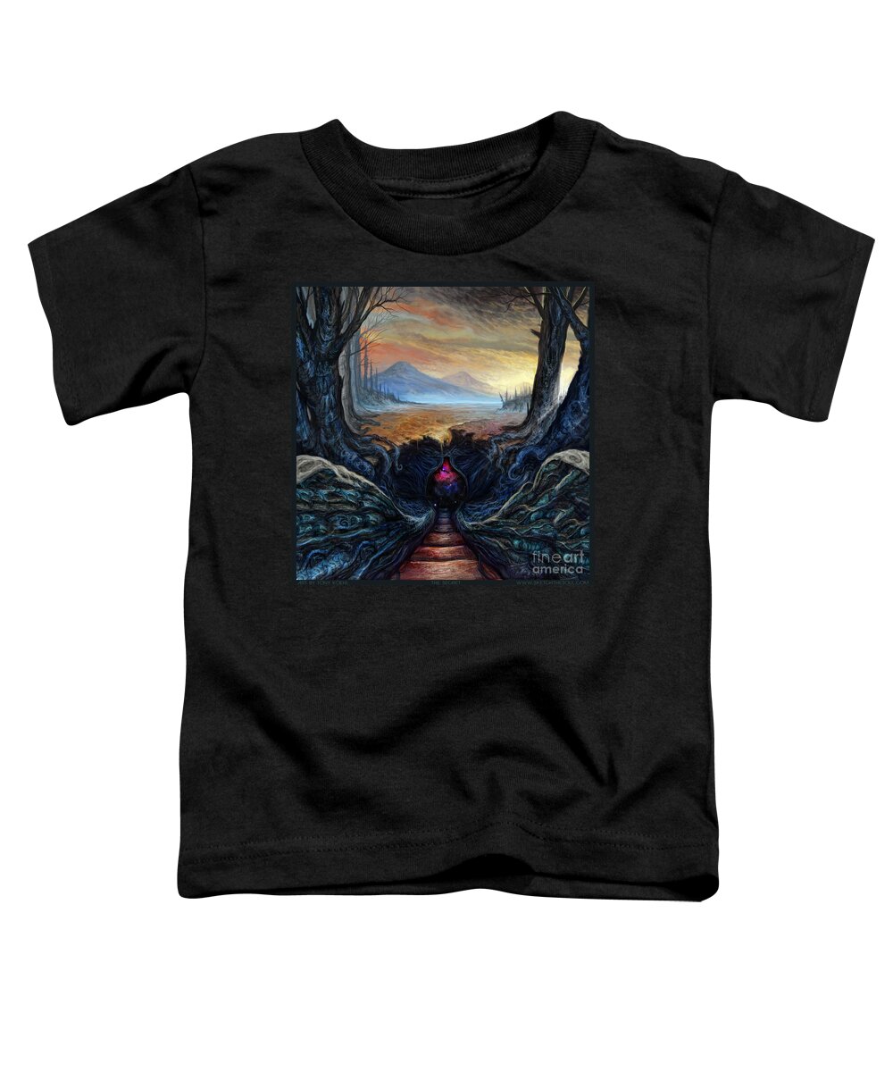 Landscape Toddler T-Shirt featuring the mixed media The Secret by Tony Koehl