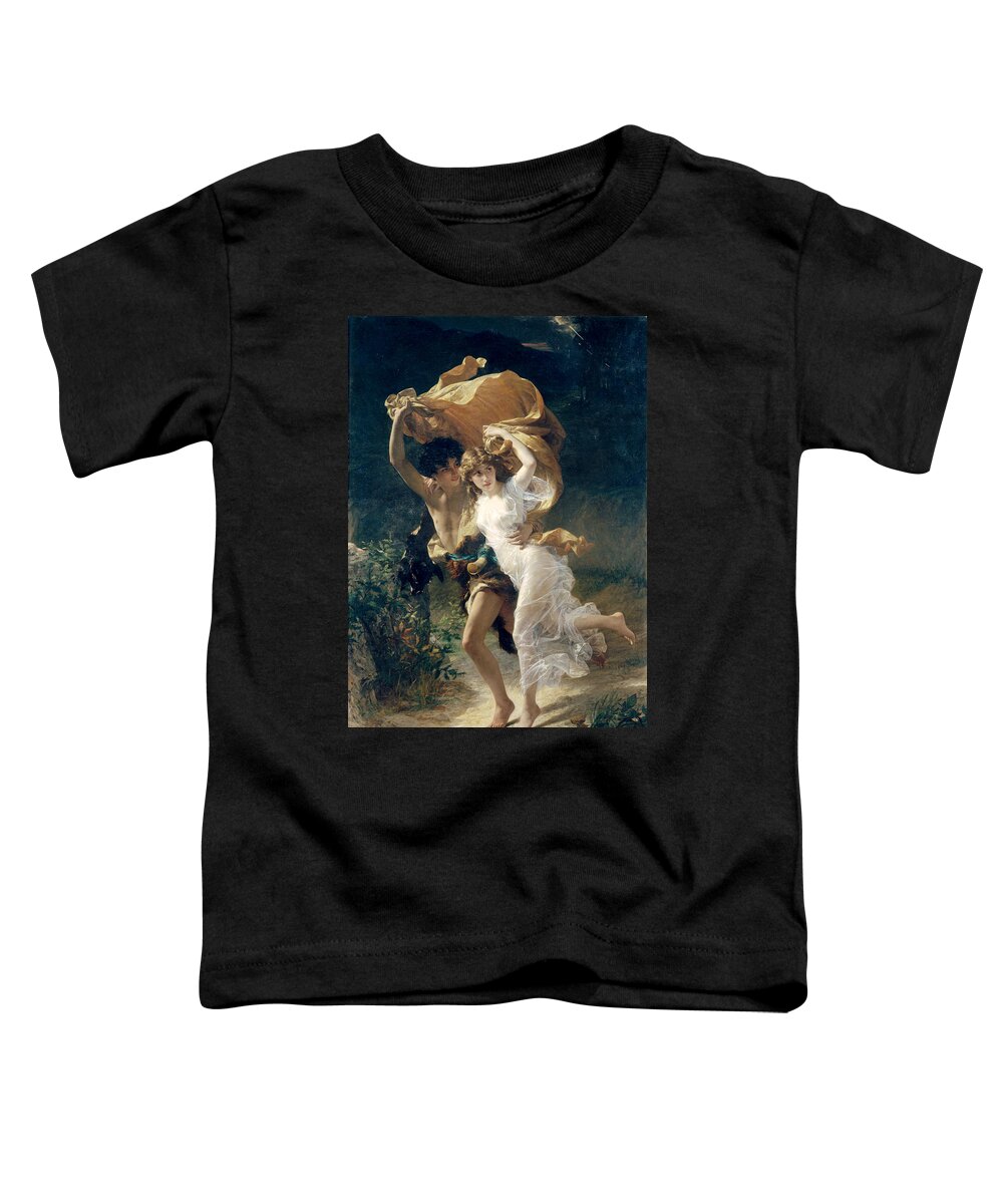 Storm Toddler T-Shirt featuring the painting The Storm by Pierre Auguste Cot