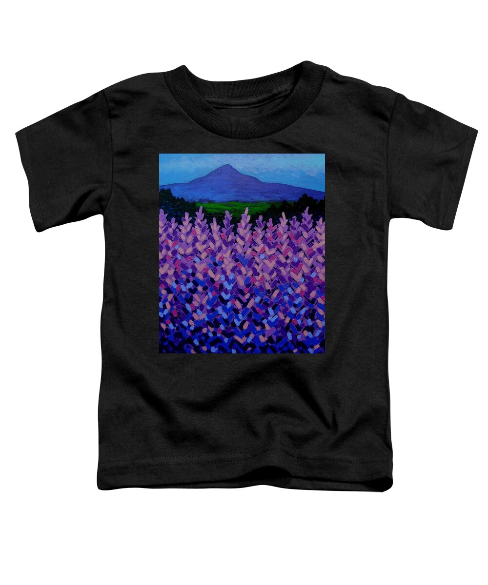 Lavender Toddler T-Shirt featuring the painting The Sugar Loaf - Wicklow - Ireland by John Nolan