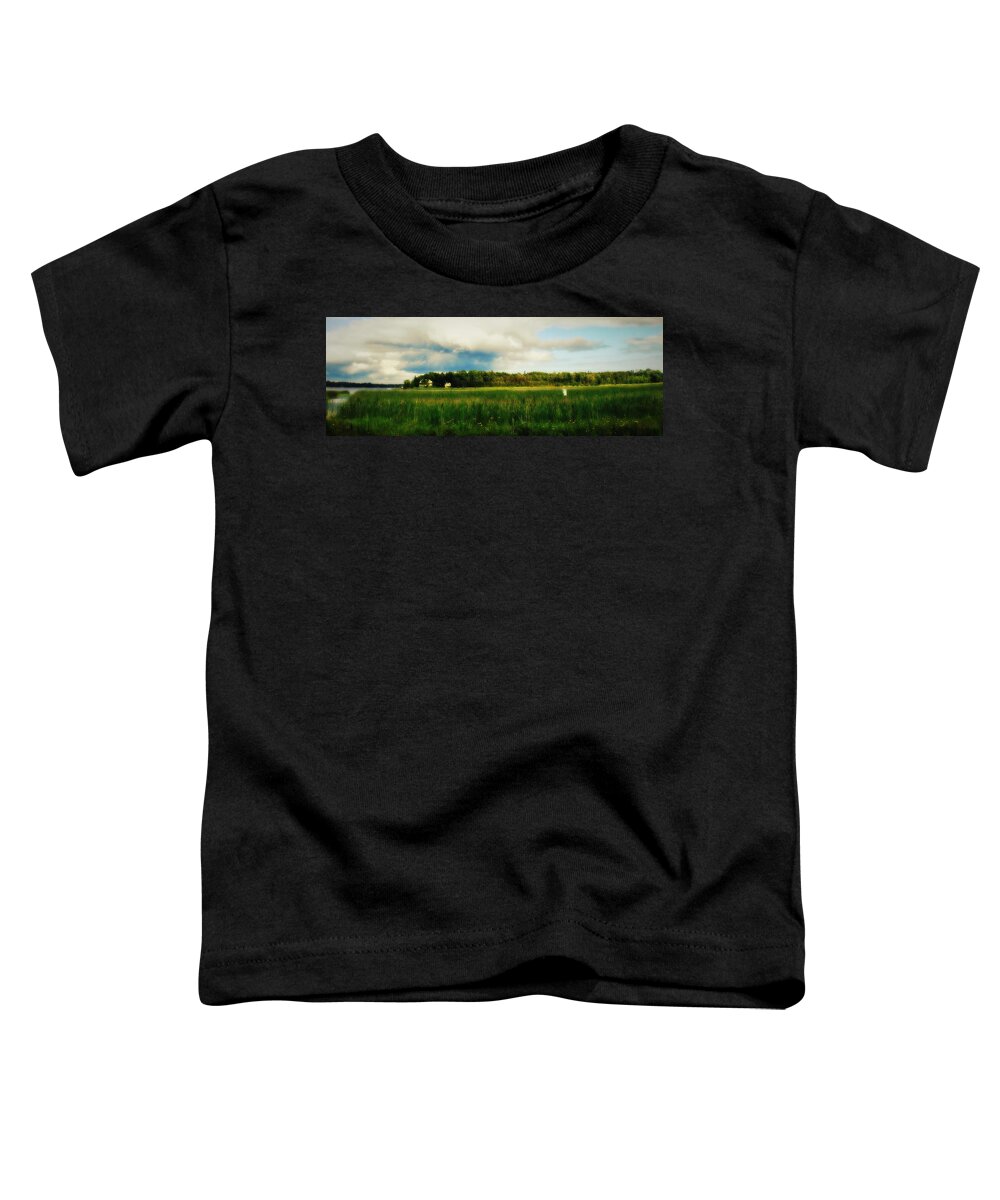  Les Cheneaux Islands Michigan Toddler T-Shirt featuring the photograph Les Cheneaux Islands Michigan The yellow House by Marysue Ryan