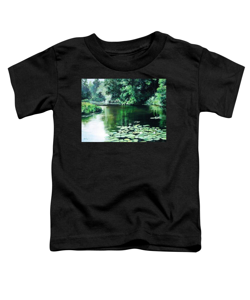 Landscape Toddler T-Shirt featuring the painting Their Spot by William Brody