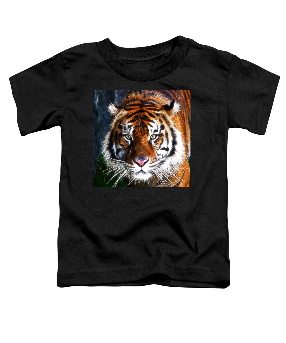 Wildlife Toddler T-Shirt featuring the photograph Tiger Close Up by Steve McKinzie