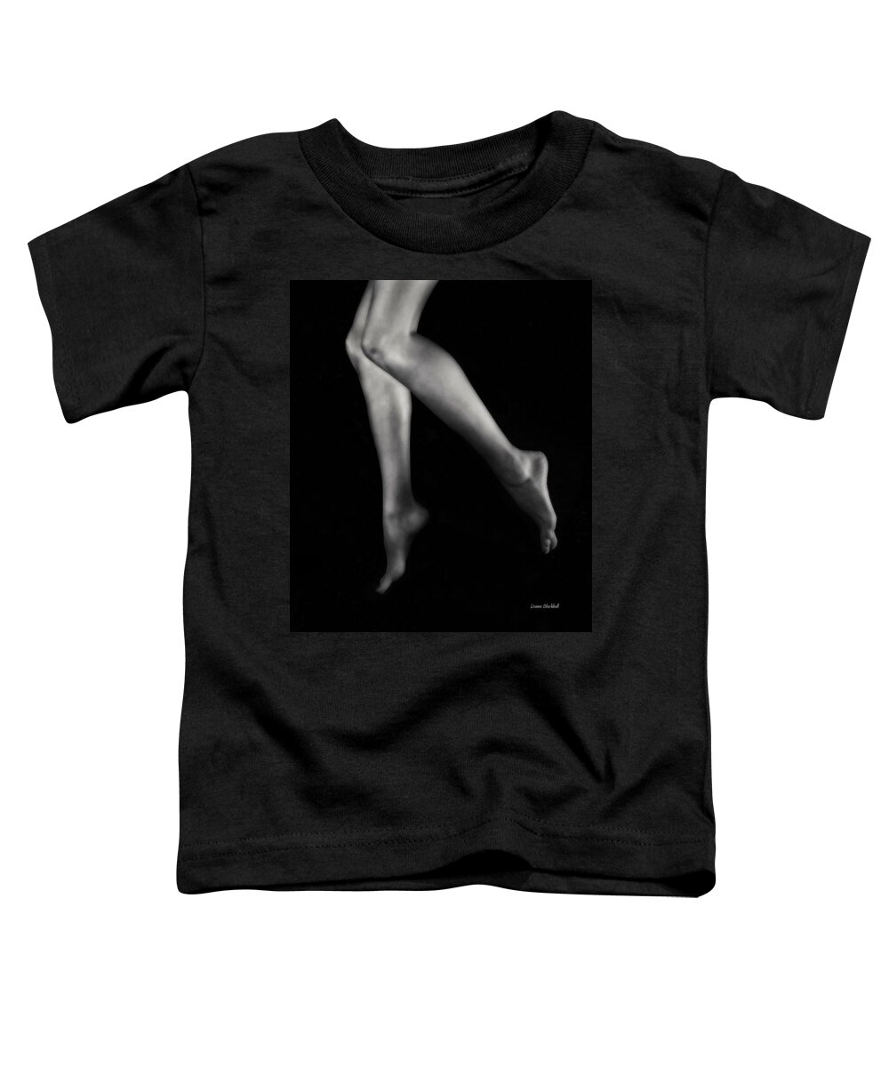 Lady Toddler T-Shirt featuring the photograph Tip Toe by Donna Blackhall