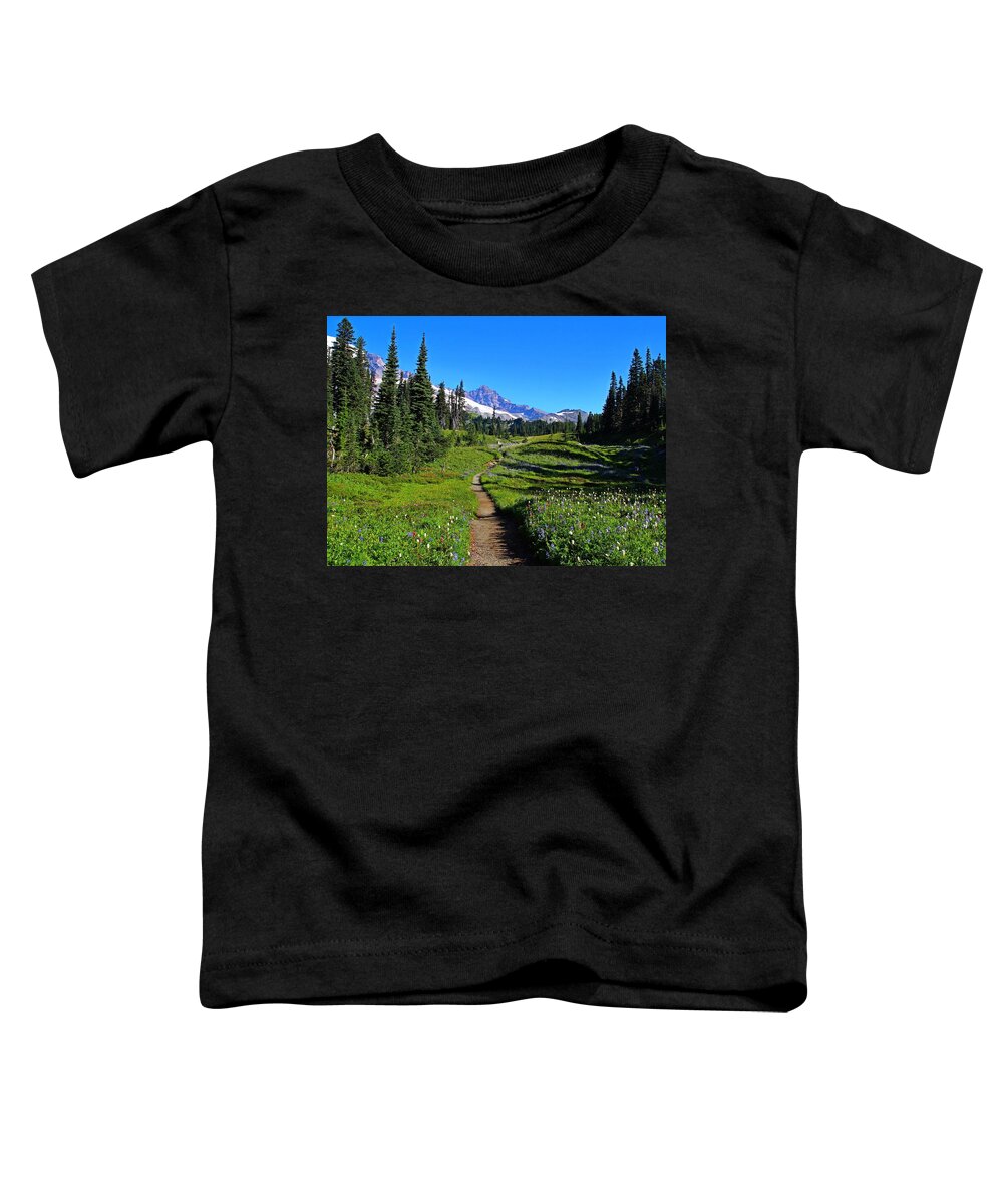 Trail Toddler T-Shirt featuring the photograph Trail to Mazama Ridge by Lynn Hopwood