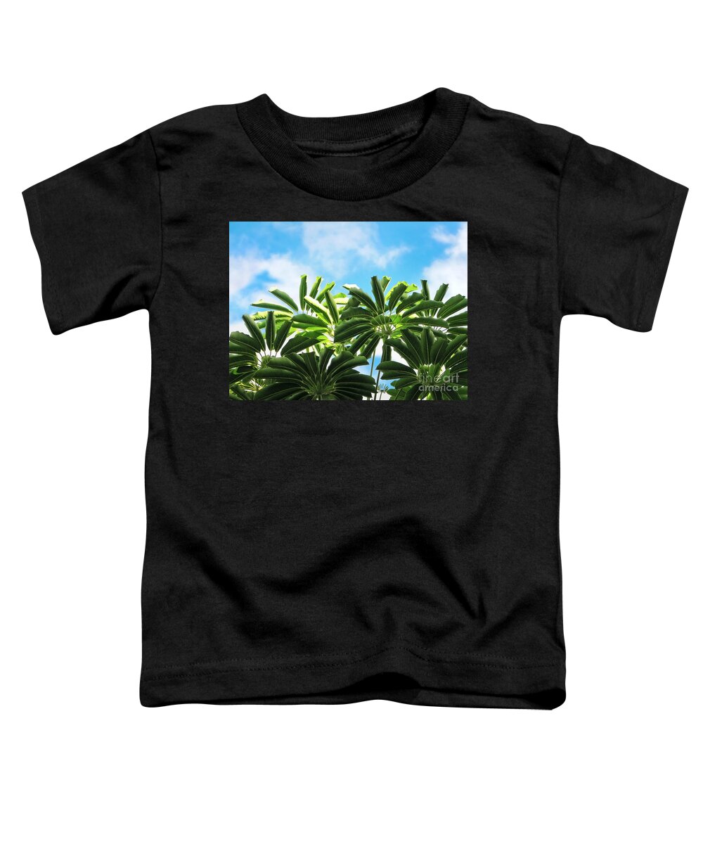 Plants Toddler T-Shirt featuring the photograph Tropical Greens by Ellen Cotton