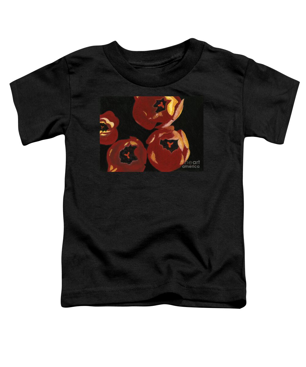 Tulips Toddler T-Shirt featuring the painting Tulip Celebration by Ginny Neece