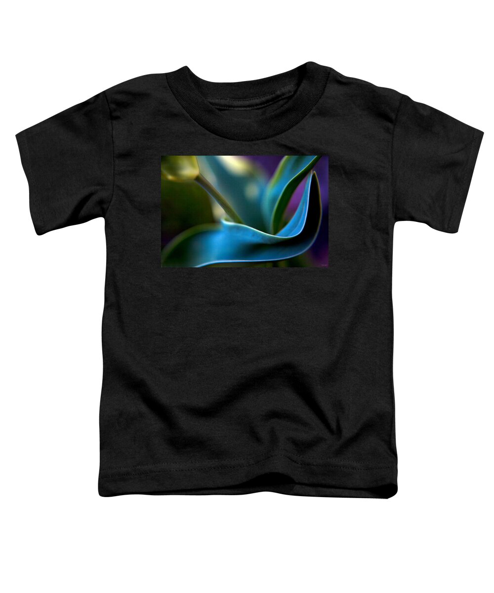 Modern Toddler T-Shirt featuring the photograph Tulip Unexpected by Theresa Tahara