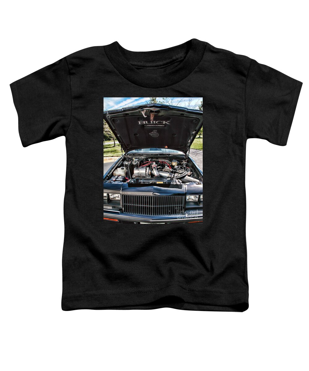 Buick Toddler T-Shirt featuring the photograph Under the Hood of a Buick Grand National by William Kuta