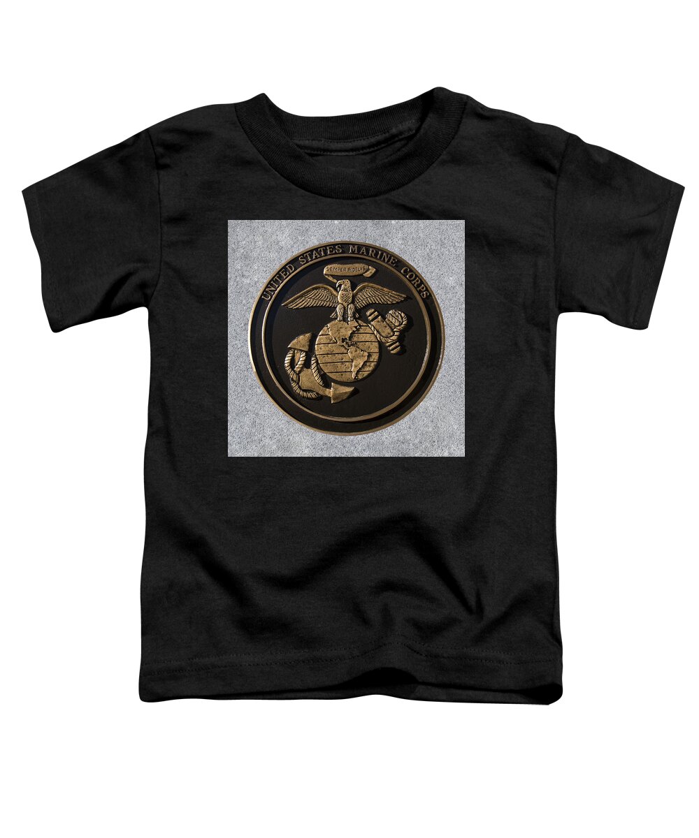 Us Marine Corp Toddler T-Shirt featuring the photograph US Marine Corps by Flees Photos