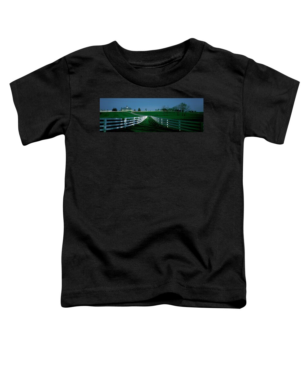 Photography Toddler T-Shirt featuring the photograph Usa, Kentucky, Lexington, Horse Farm by Panoramic Images