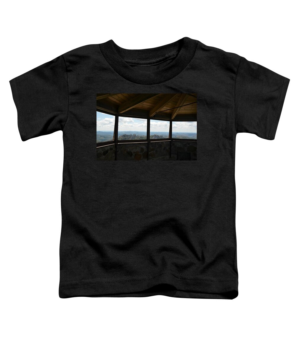 Dakota Toddler T-Shirt featuring the photograph View from Harney Peak Lookout by Greni Graph