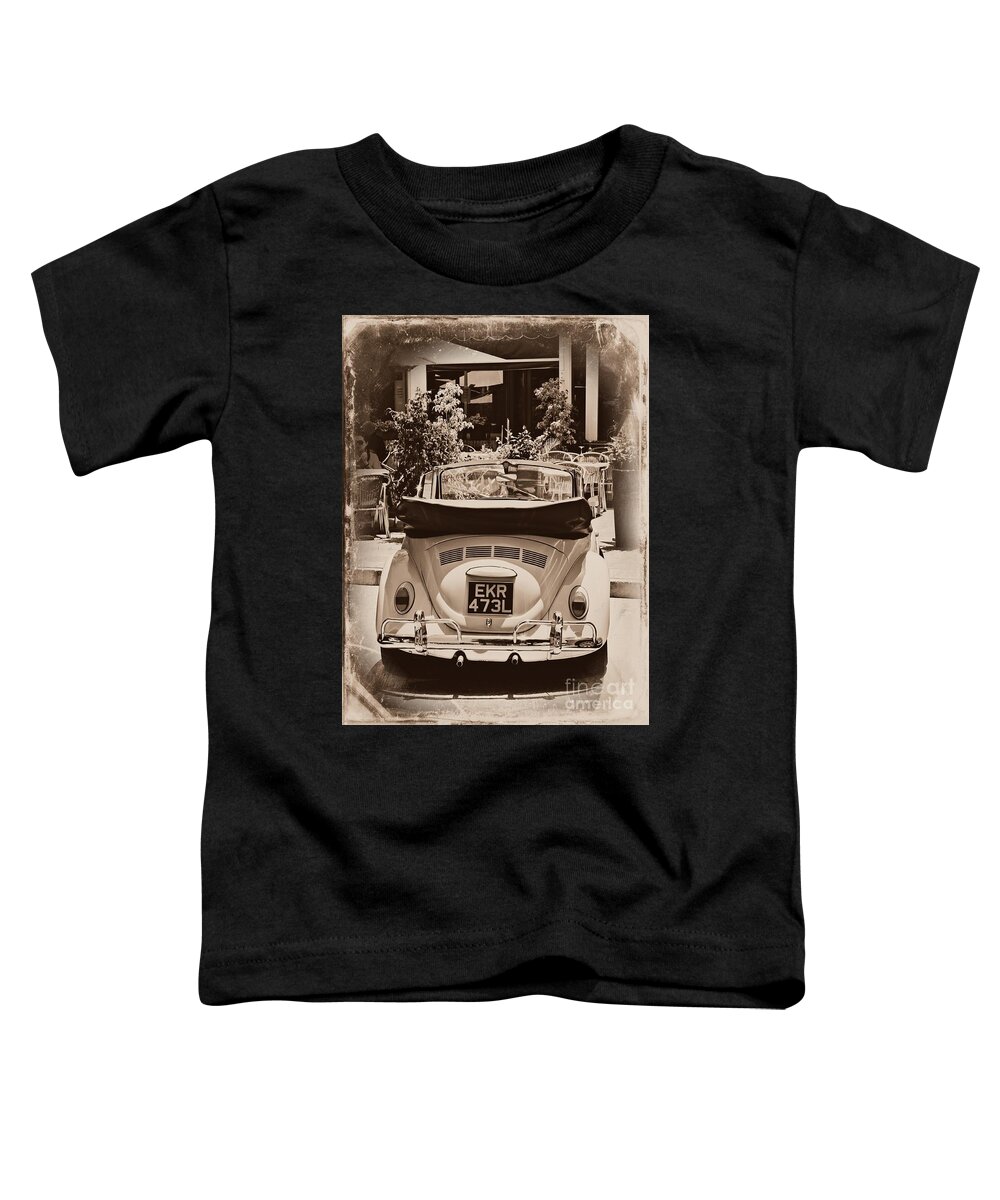 Vw Toddler T-Shirt featuring the photograph Vintage Bug by Clare Bevan