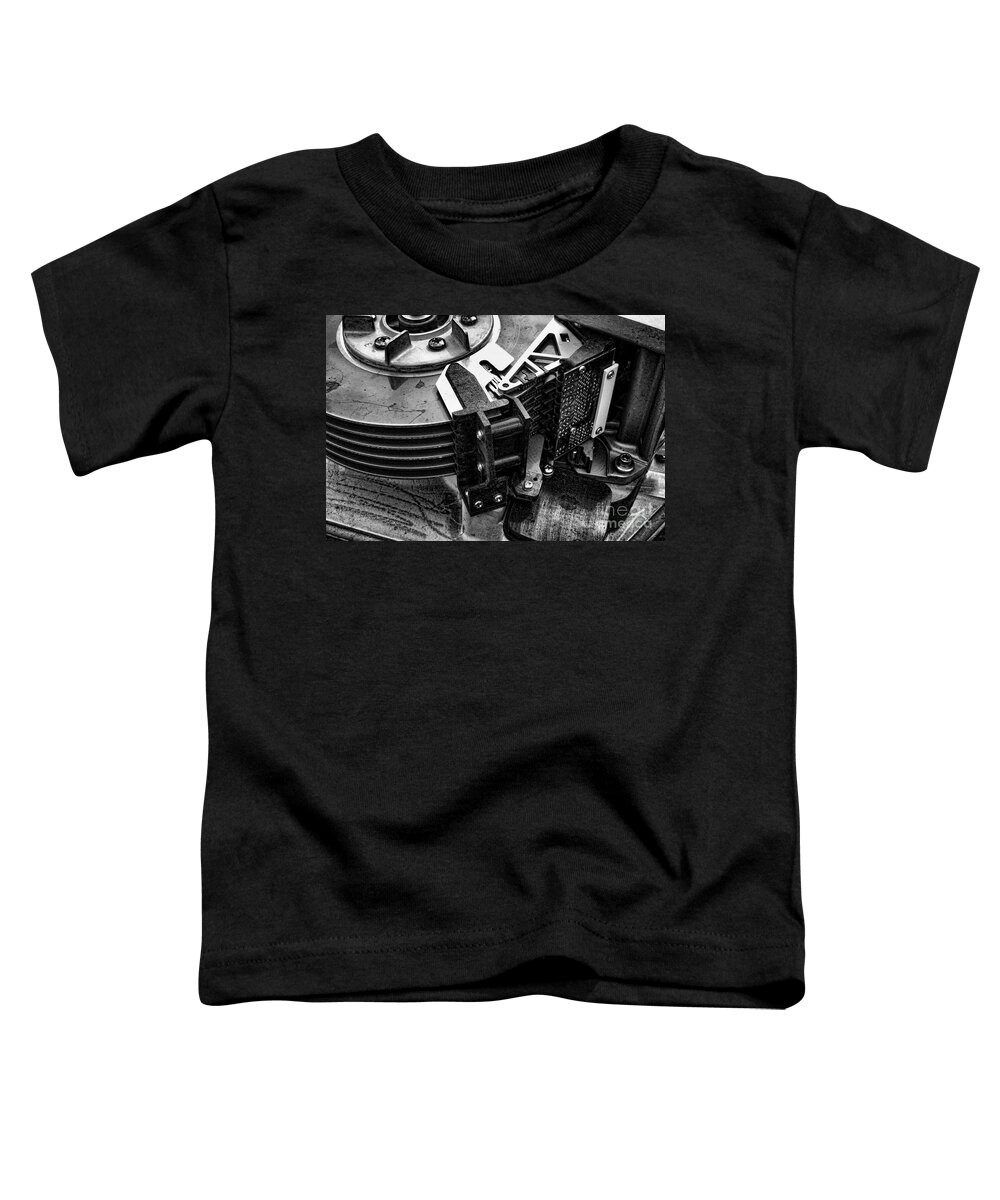 Computer Toddler T-Shirt featuring the photograph Vintage Hard Drive by Olivier Le Queinec