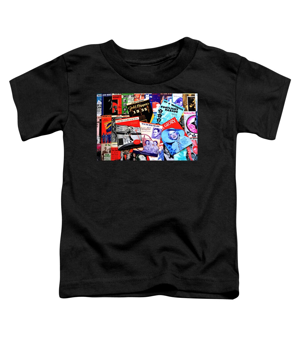 Music Sheets Toddler T-Shirt featuring the photograph Vintage Music Sheets by John Greco
