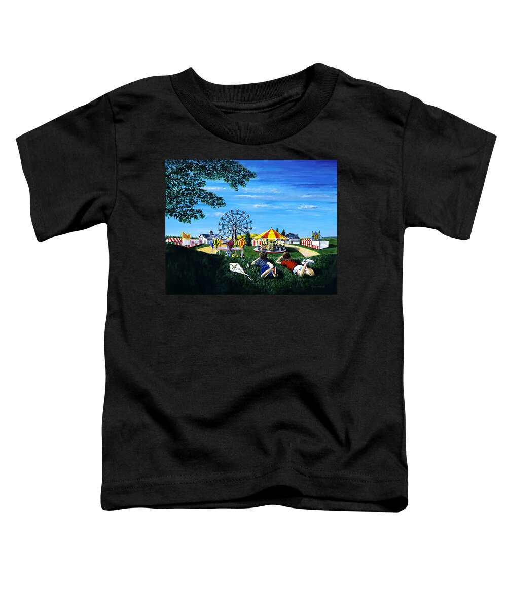Fair Toddler T-Shirt featuring the painting Waiting for the Fair by Ron Haist