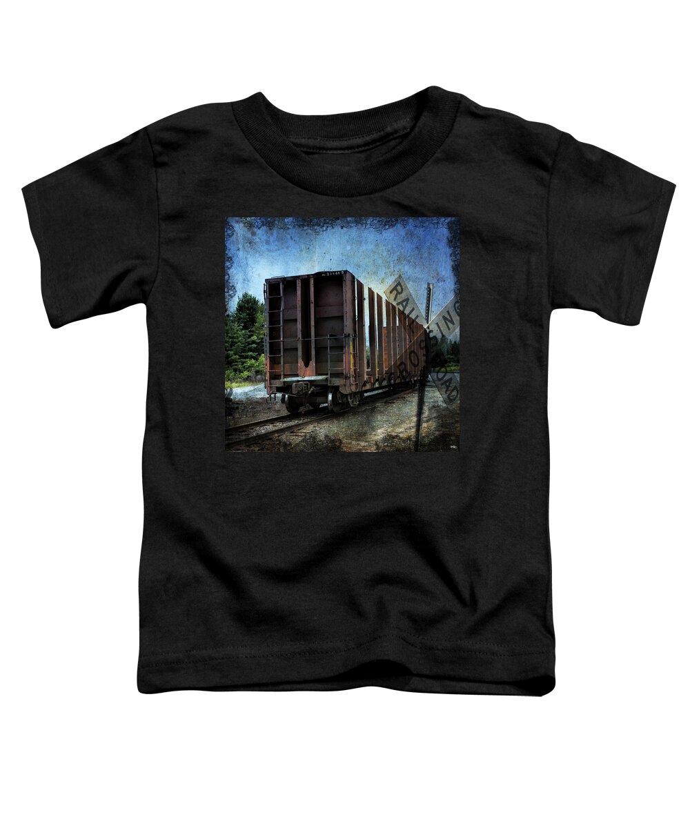 Evie Toddler T-Shirt featuring the photograph Waiting on the Rails by Evie Carrier