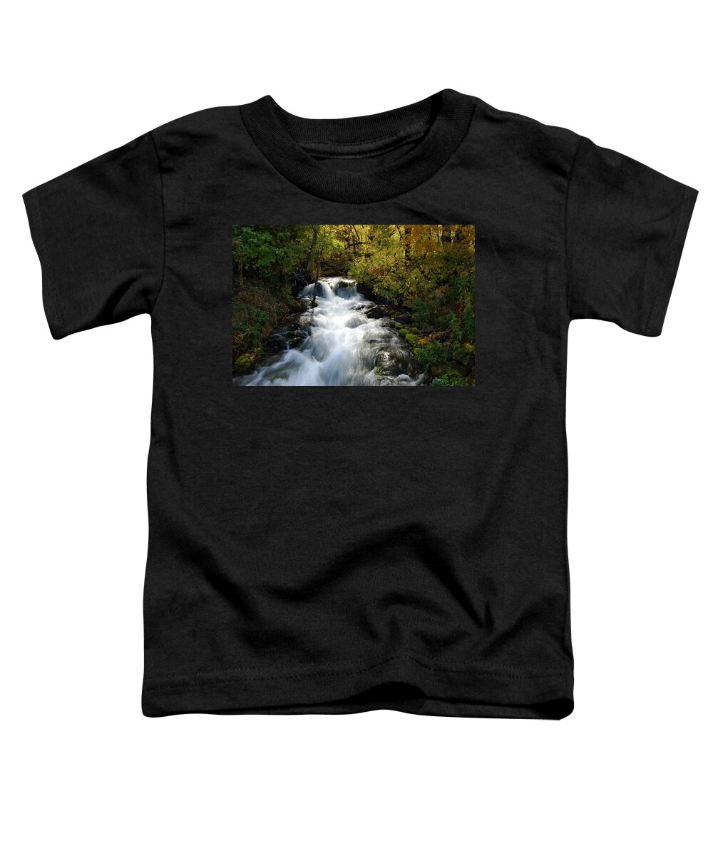 Waterfall Toddler T-Shirt featuring the photograph Waterfall on the Little Spearfish IV by Greni Graph