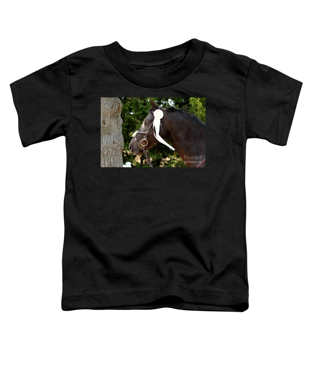 Horse Toddler T-Shirt featuring the photograph White Ribbon by Janice Byer