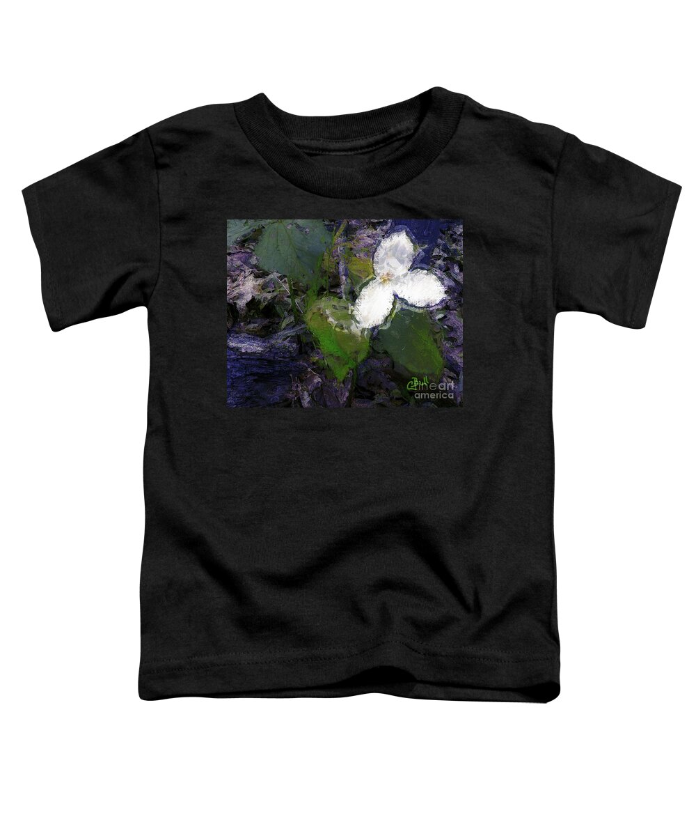 Trillium Toddler T-Shirt featuring the photograph White Trillium by Claire Bull