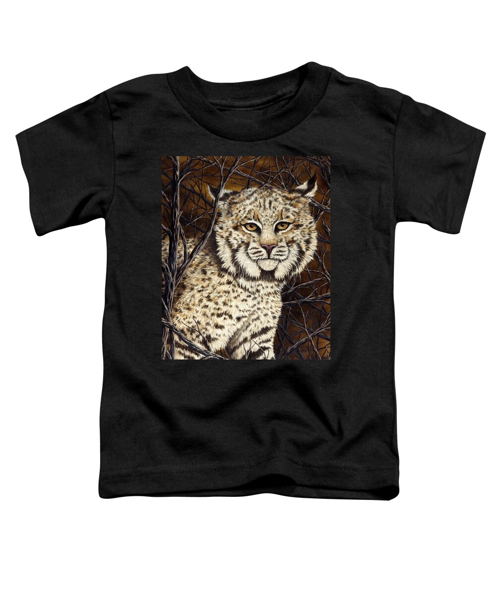 Animal Toddler T-Shirt featuring the painting Wildcat by Rick Bainbridge