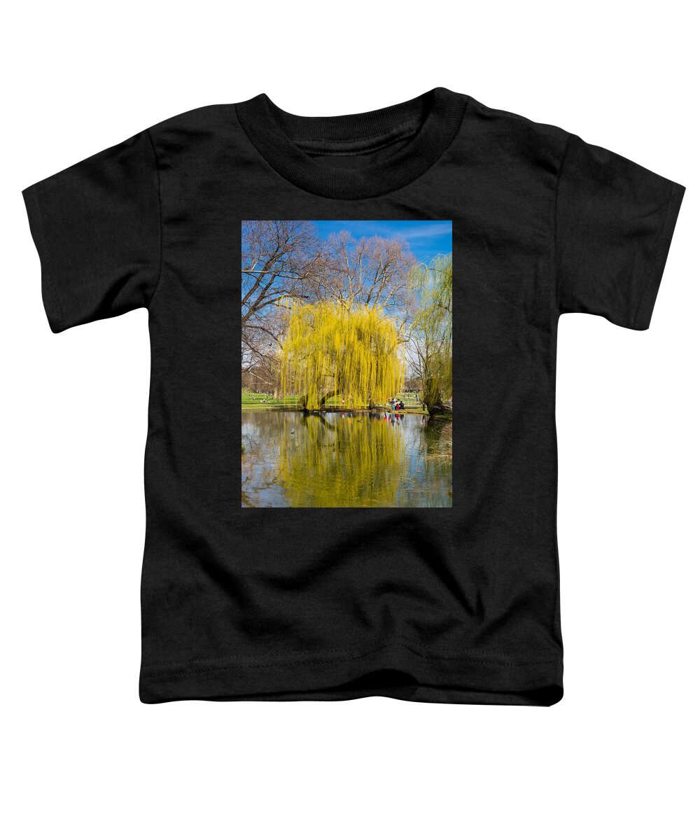 Willow Toddler T-Shirt featuring the photograph Willow tree water reflection by Matthias Hauser