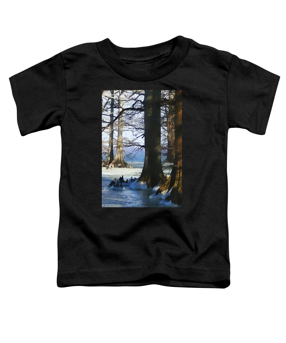 Reelfoot Lake Toddler T-Shirt featuring the photograph Winter at Reelfoot Lake by Bonnie Willis