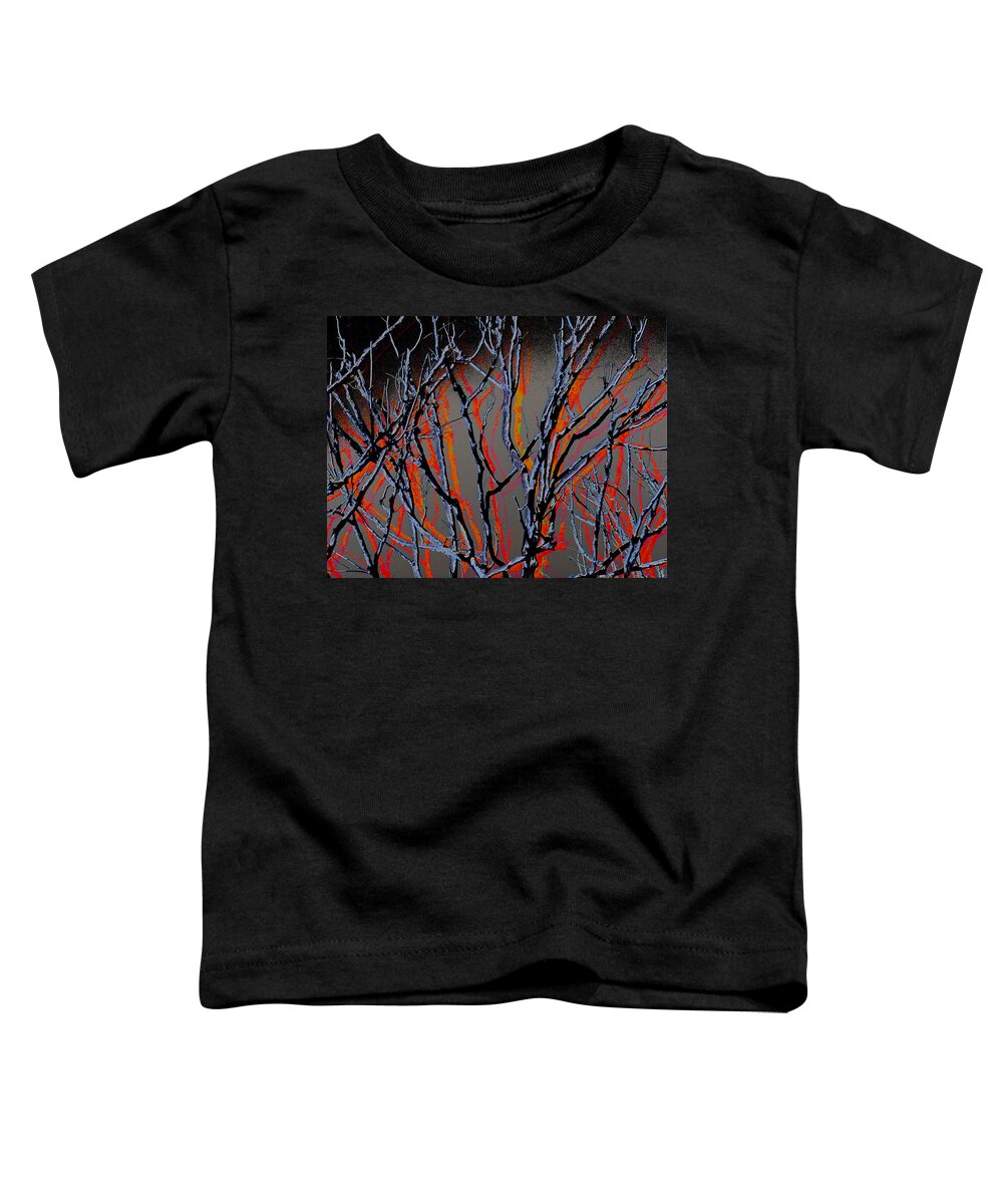 Tree Toddler T-Shirt featuring the photograph Winter Fire by Stephanie Grant