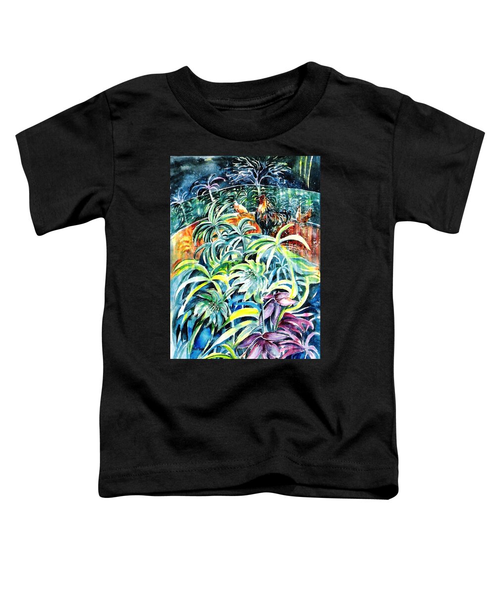 Hellebores Toddler T-Shirt featuring the painting Winter Hellebores, the Christmas Rose.  by Trudi Doyle