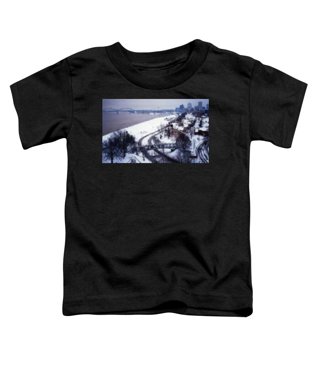 Memphis Toddler T-Shirt featuring the photograph Winter Storm of 2002 by Belinda Lee