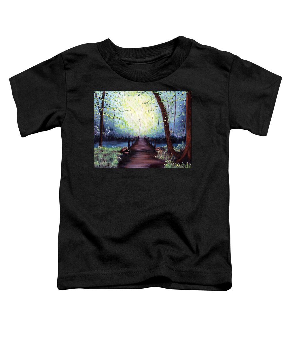 Landscape Toddler T-Shirt featuring the painting Witness by Meaghan Troup
