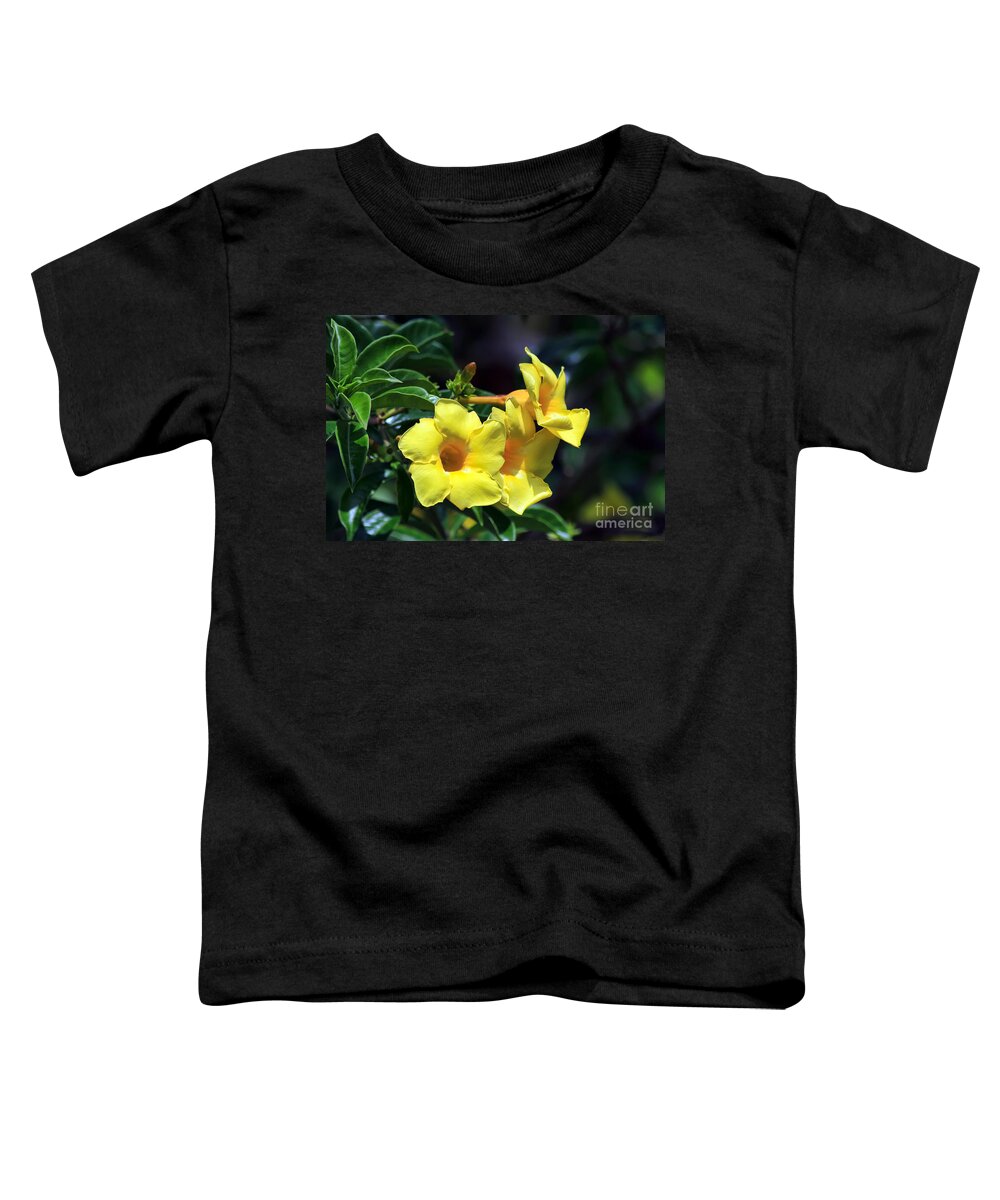 Flower Toddler T-Shirt featuring the photograph Yellow Allamanda by Teresa Zieba