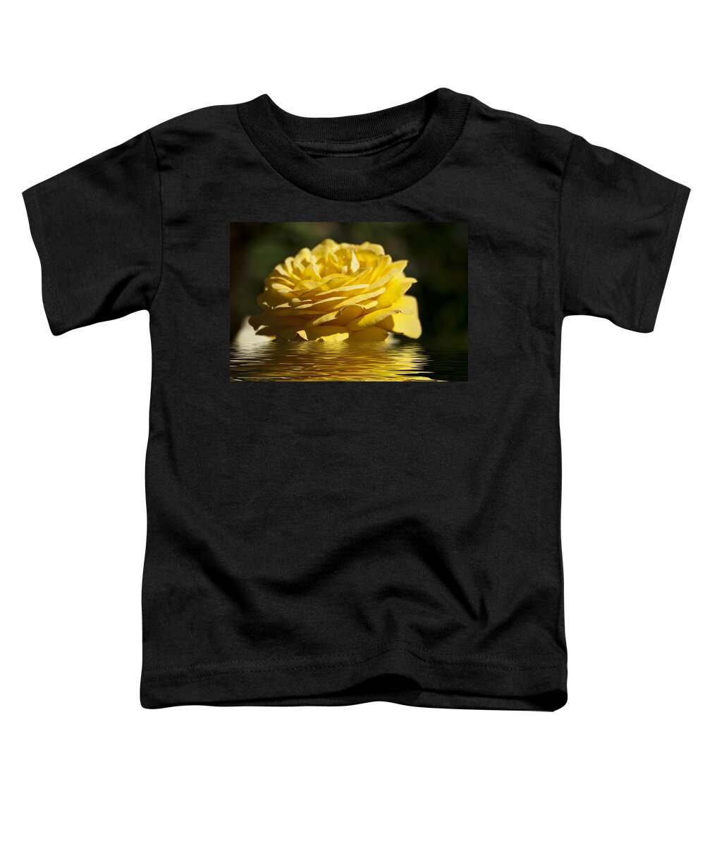 Yellow Rose Toddler T-Shirt featuring the photograph Yellow Rose Flood by Steve Purnell