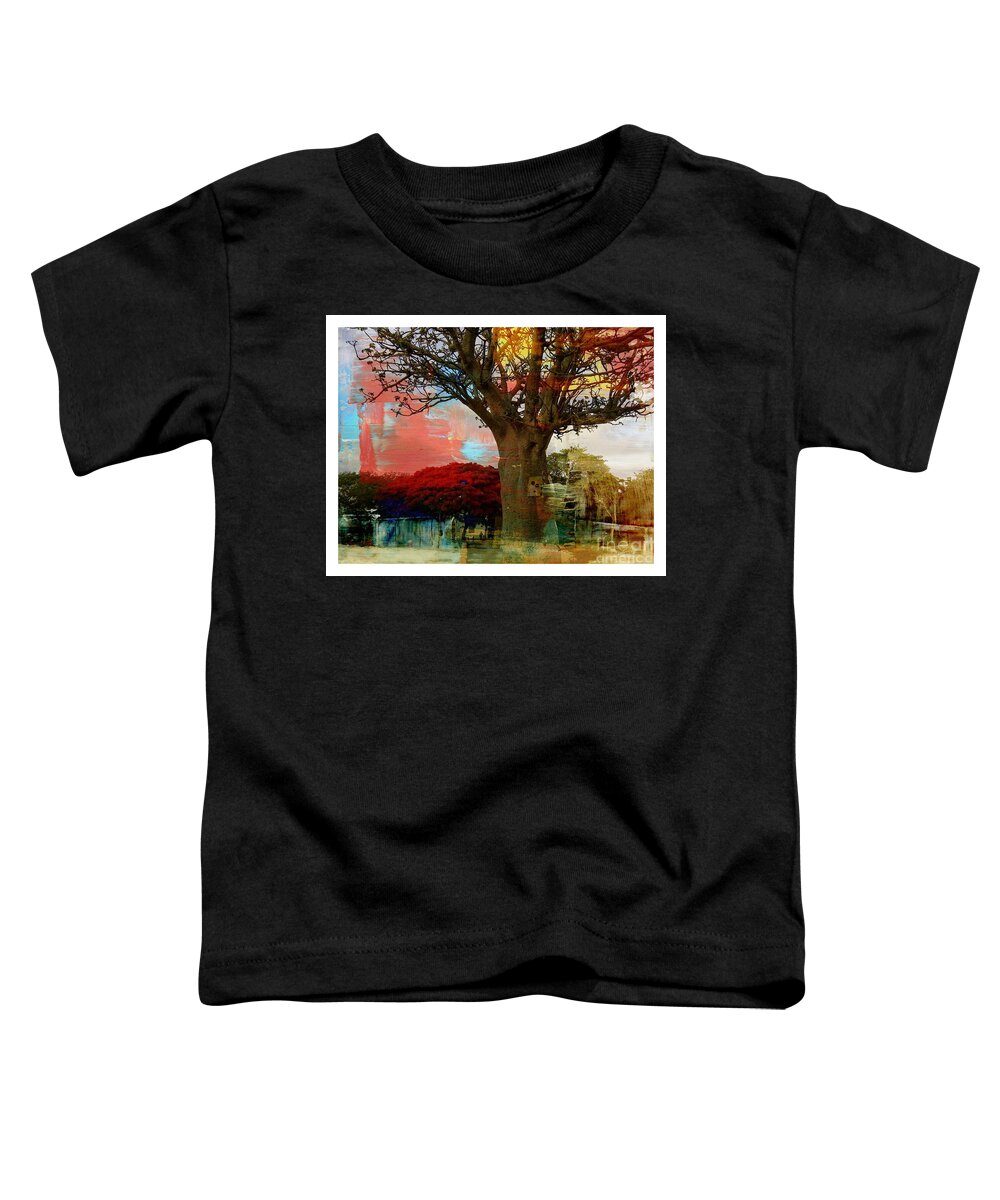 Fania Simon Toddler T-Shirt featuring the mixed media Baobab by Fania Simon