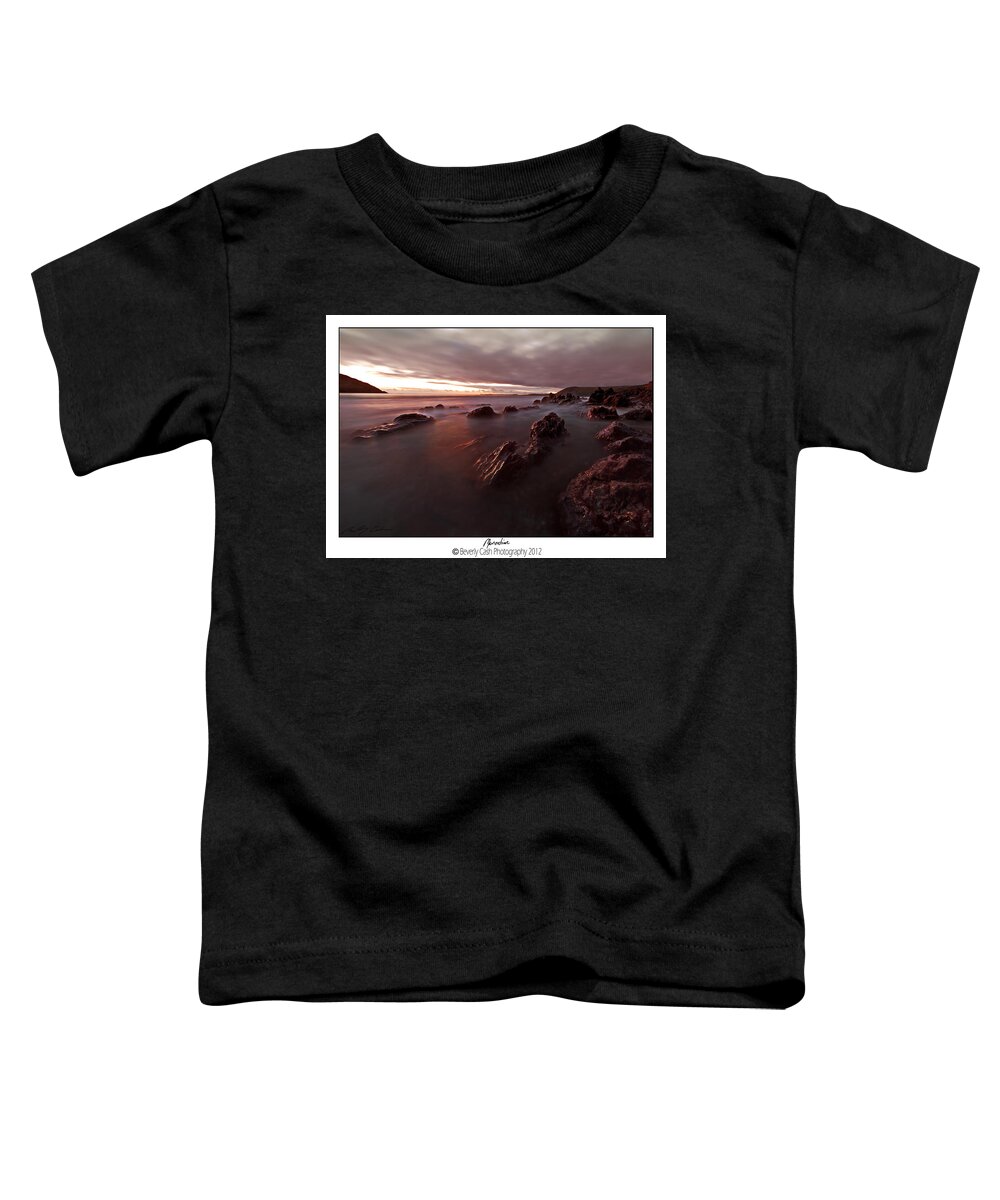 Seascape Toddler T-Shirt featuring the photograph Manorbier Dusk by B Cash