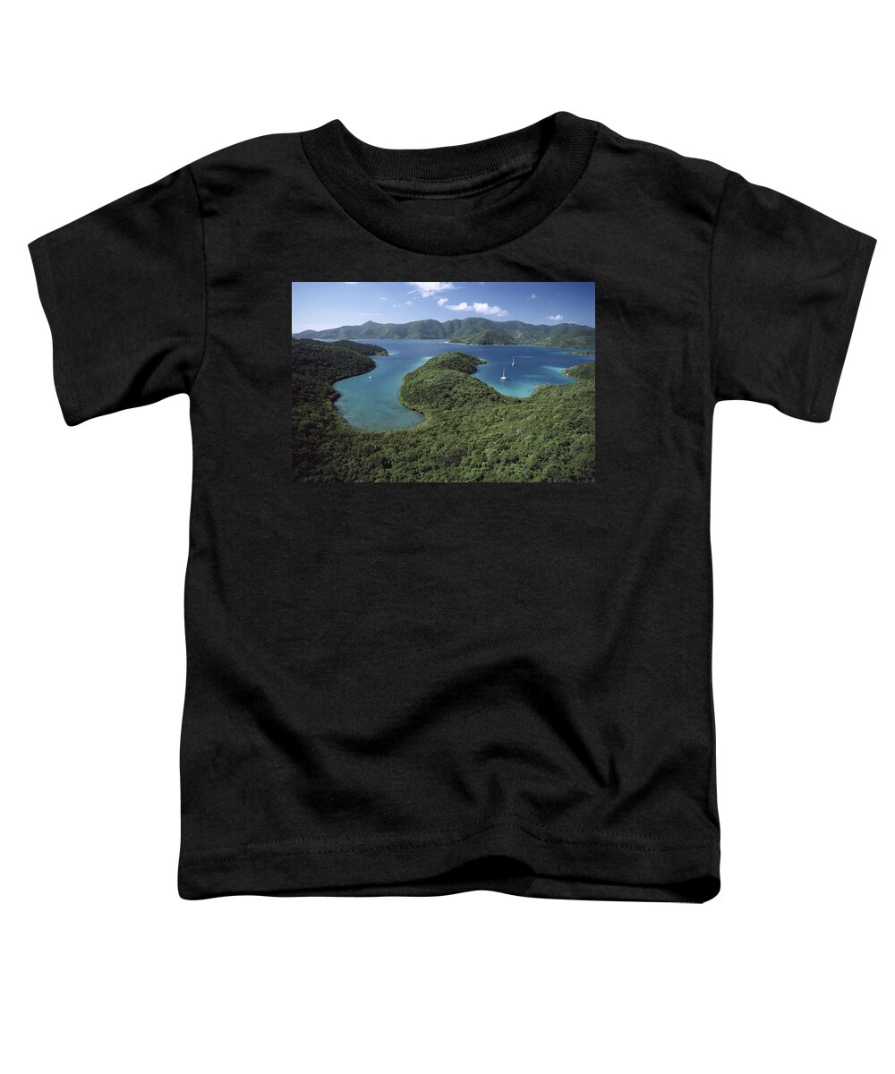 Mp Toddler T-Shirt featuring the photograph Aerial View Of Hurricane Bay, Virgin #1 by Gerry Ellis