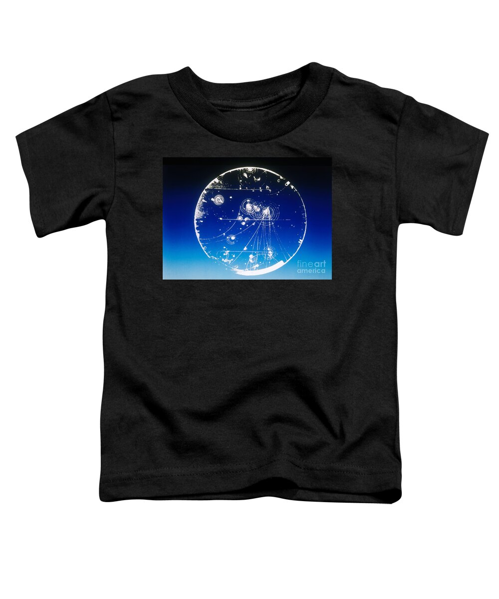 Subatomic Tracks Toddler T-Shirt featuring the photograph Proton-photon Collision #8 by Omikron