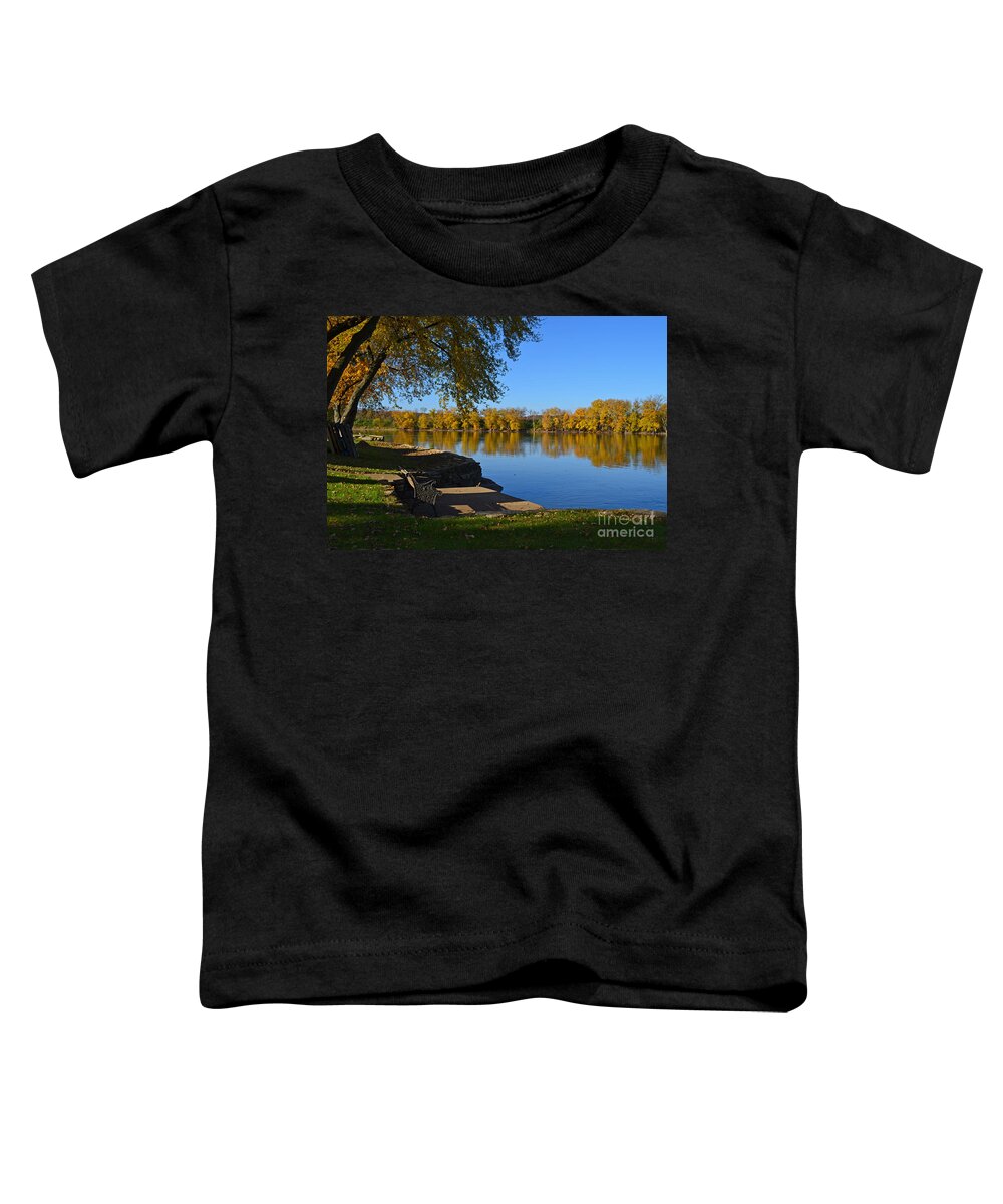 Color Photography Toddler T-Shirt featuring the photograph A Place To Reflect by Sue Stefanowicz