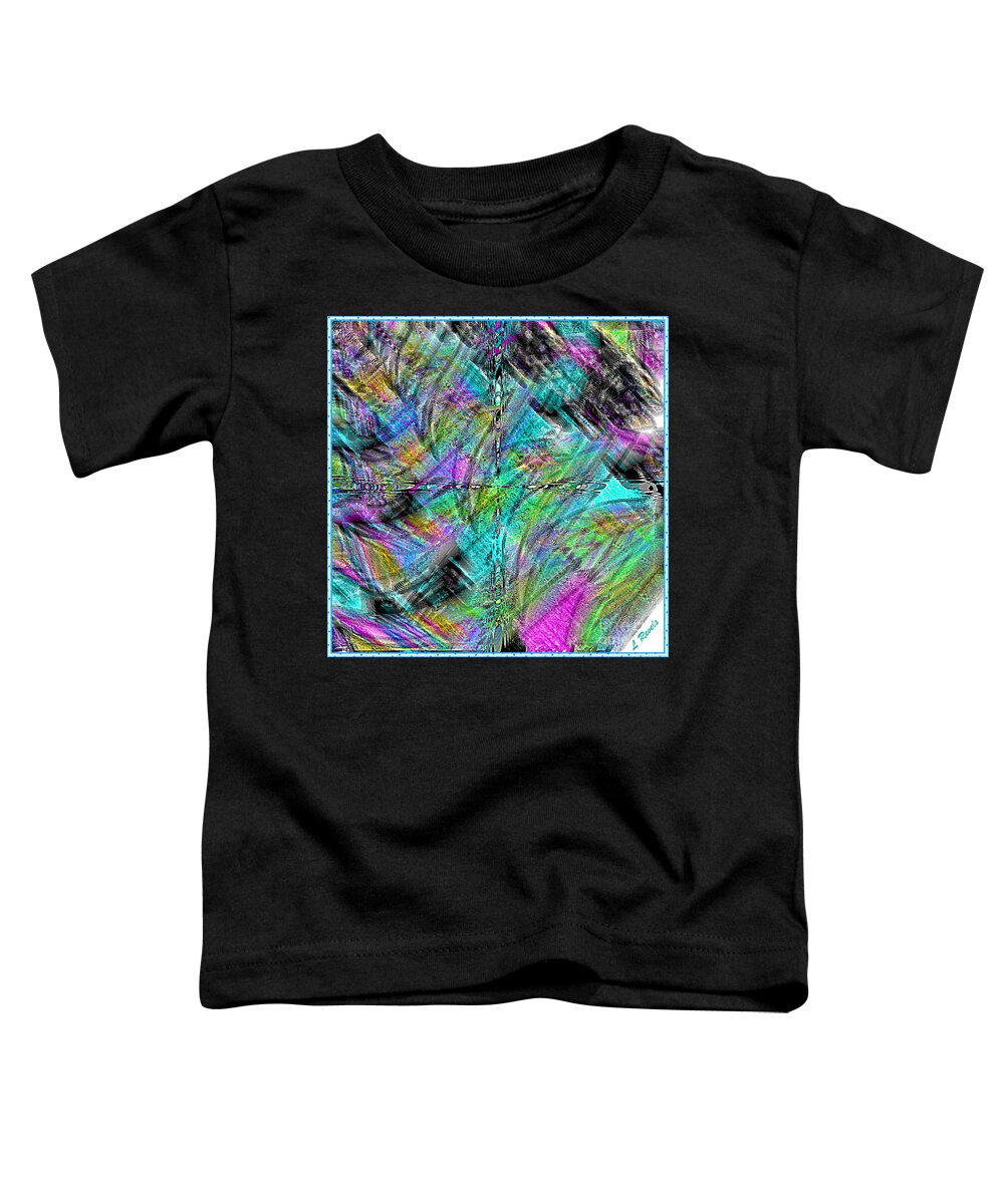 Abstract Toddler T-Shirt featuring the digital art Abstract in Chalk by Leslie Revels