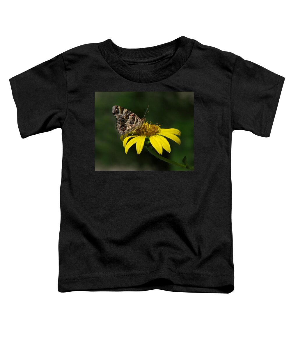 Nature Toddler T-Shirt featuring the photograph American Lady by Peggy Urban