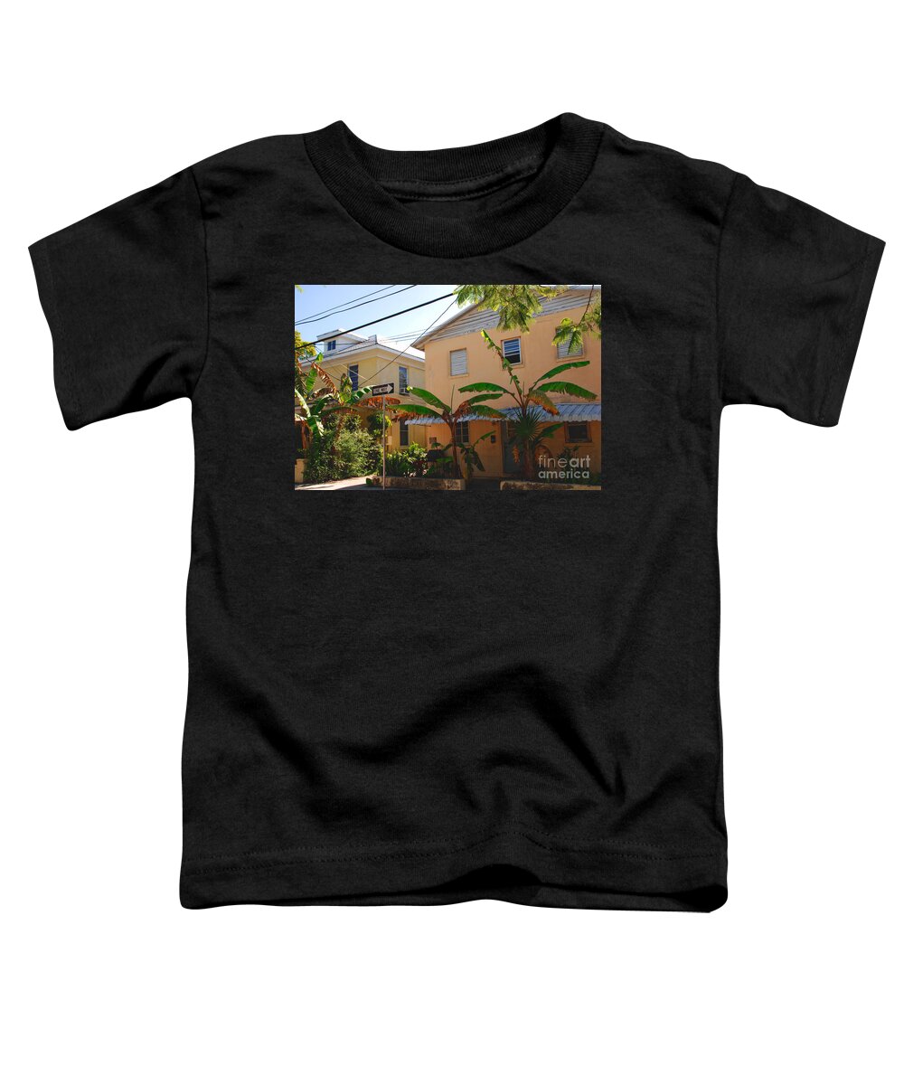 Banana Toddler T-Shirt featuring the photograph Banana Tree Lane in Key West by Susanne Van Hulst