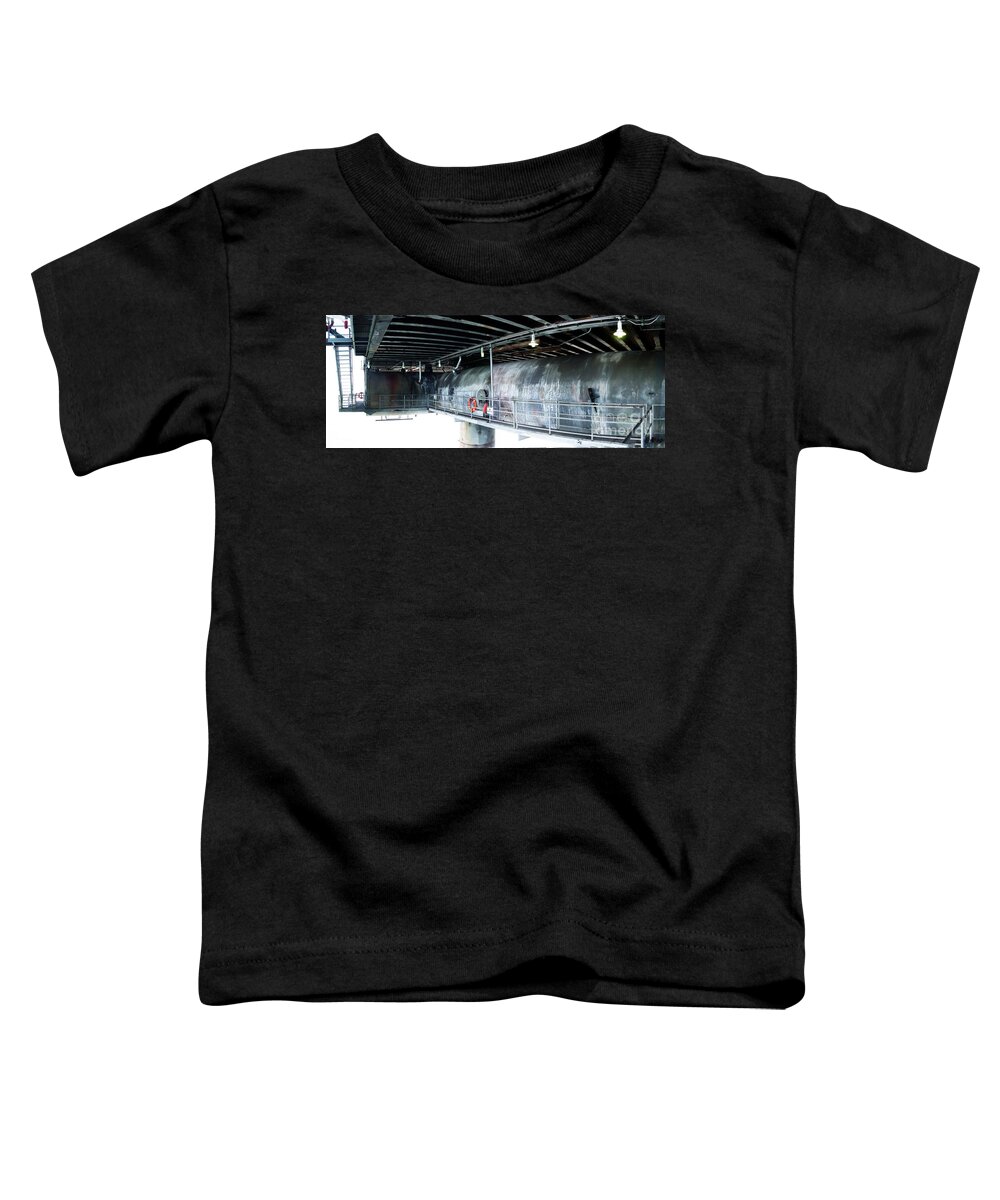 Oil Platform Toddler T-Shirt featuring the digital art Beneath the Platform by Ronald Bissett