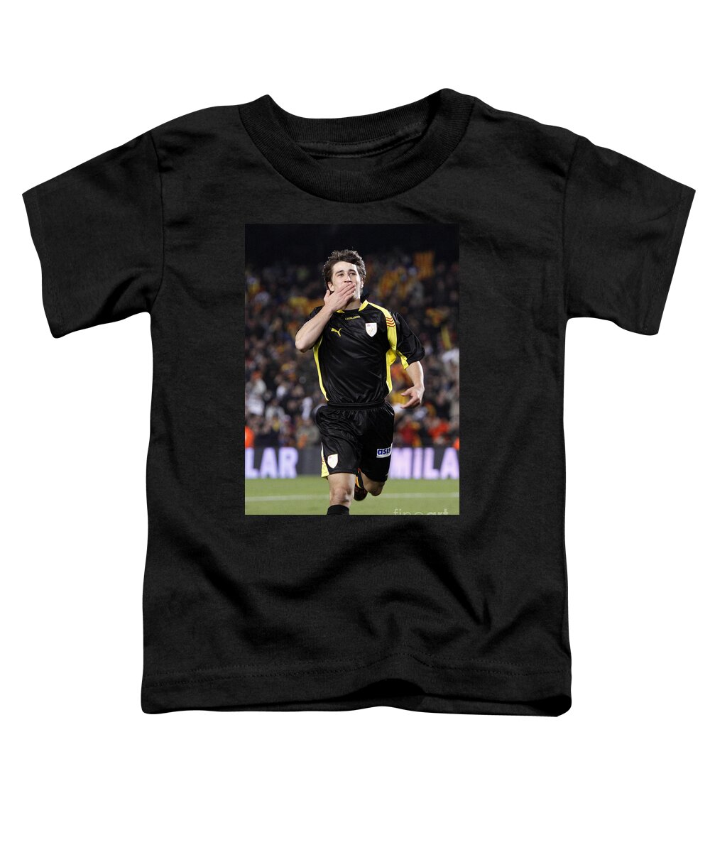 Bojan Toddler T-Shirt featuring the photograph Bojan Krkic celebrating a goal 2 by Agusti Pardo Rossello
