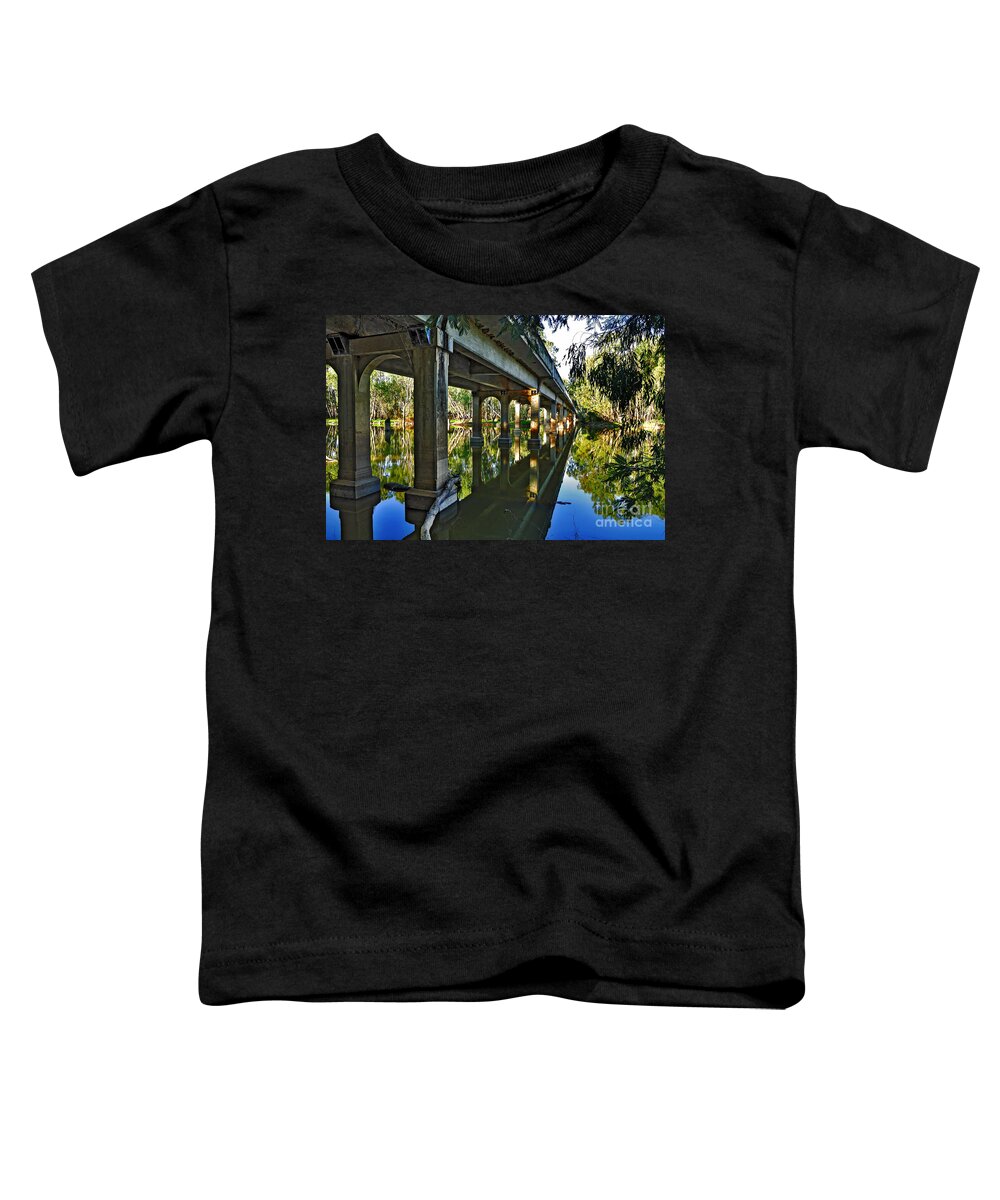 Photography Toddler T-Shirt featuring the photograph Bridge over Ovens River by Kaye Menner