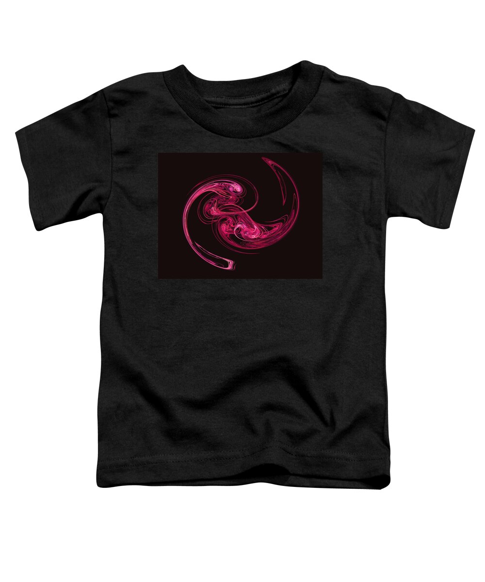 Abstract Toddler T-Shirt featuring the digital art Centrifugal Strands - Abstract Art by Rod Johnson