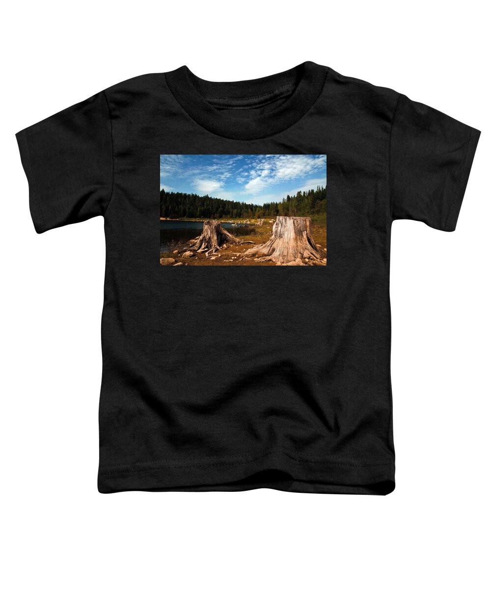 Clear Lake Toddler T-Shirt featuring the photograph Clear Lake Oregon by Steve McKinzie