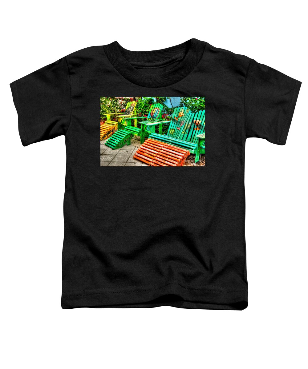 Chair Toddler T-Shirt featuring the photograph Cocktails Anyone by Debbi Granruth