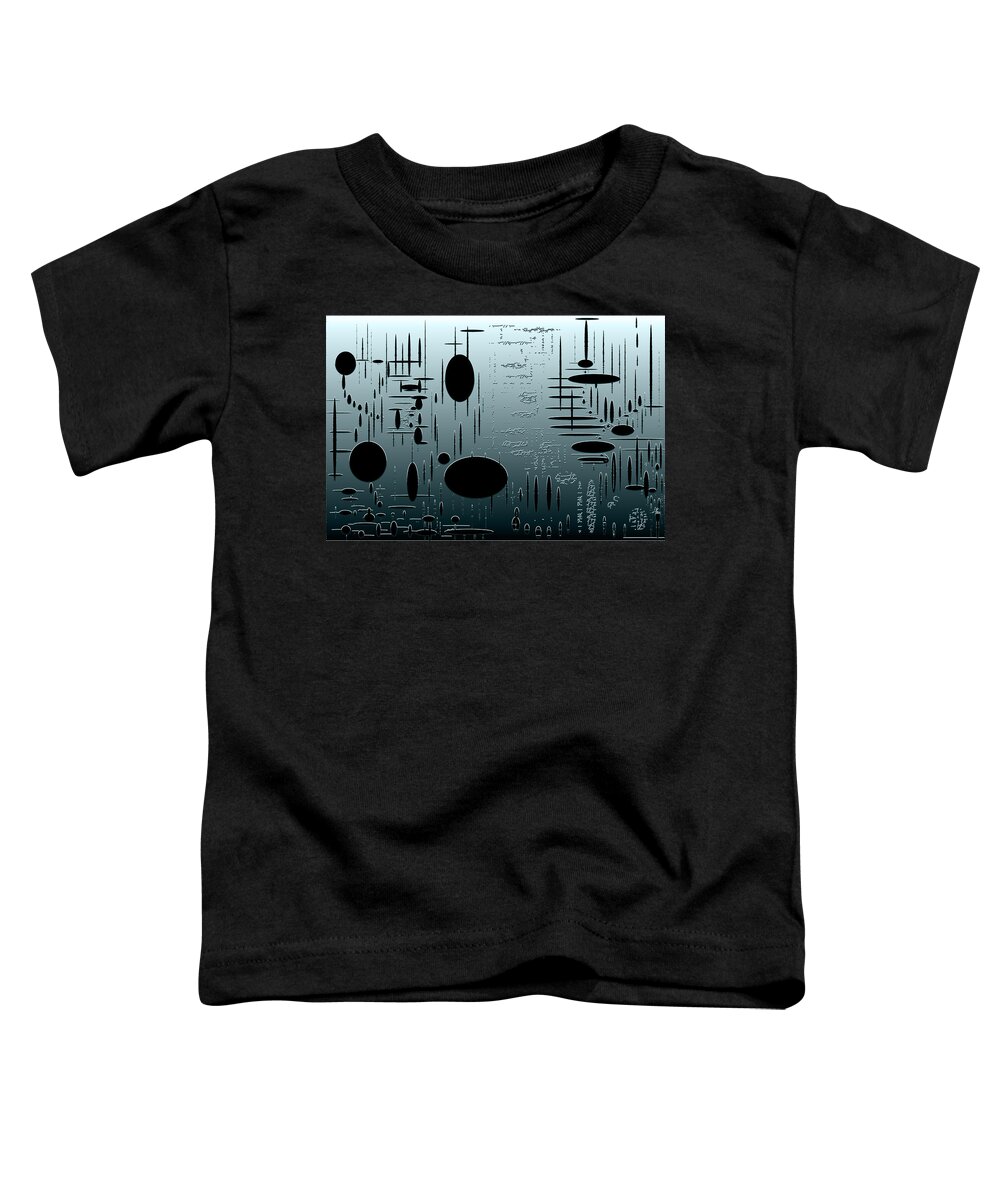 Digital Toddler T-Shirt featuring the digital art Digital Dimension in Aquamarine Series Image 1 by Marie Jamieson
