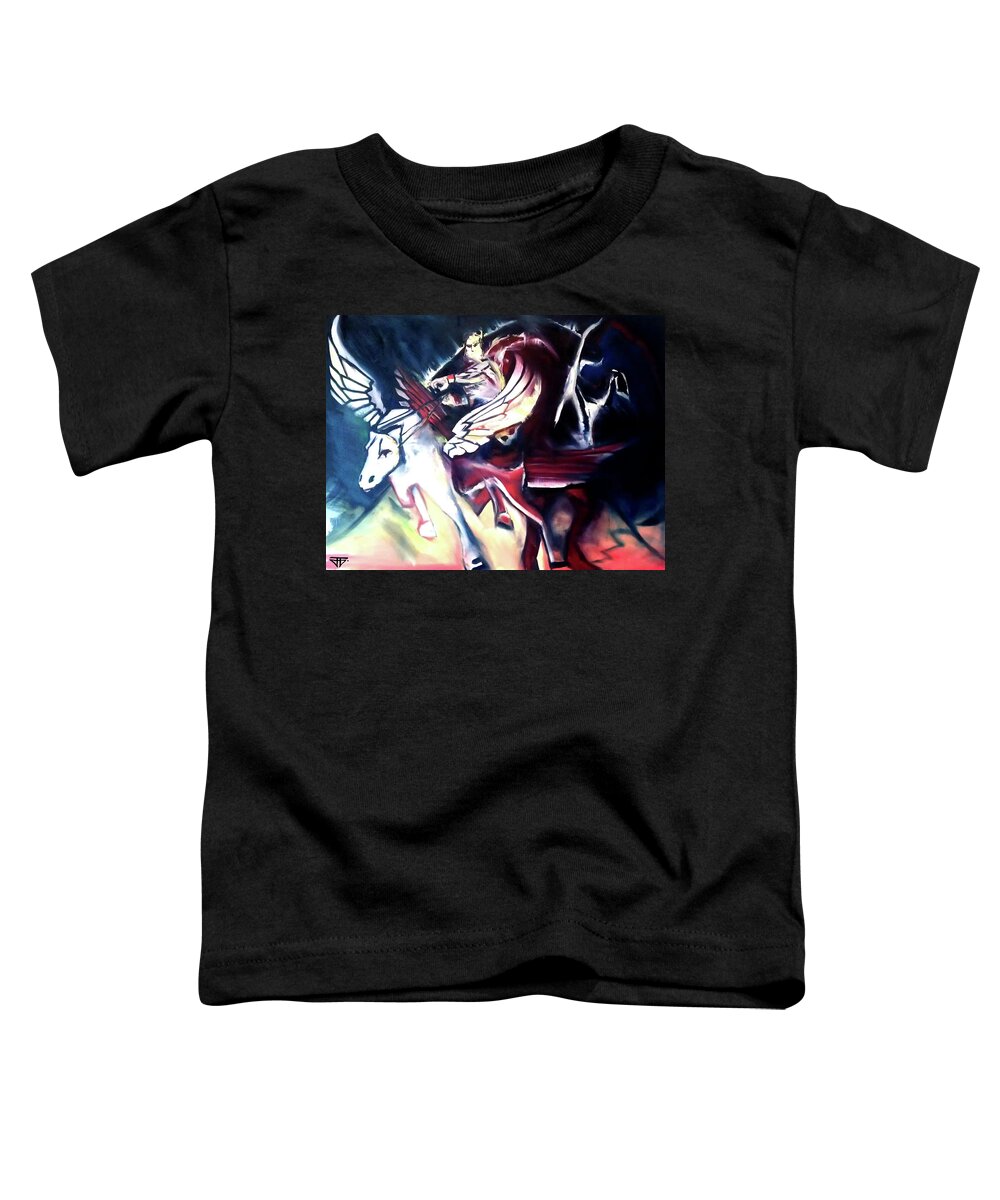 Chariot Toddler T-Shirt featuring the painting Divine Madness by John Gholson